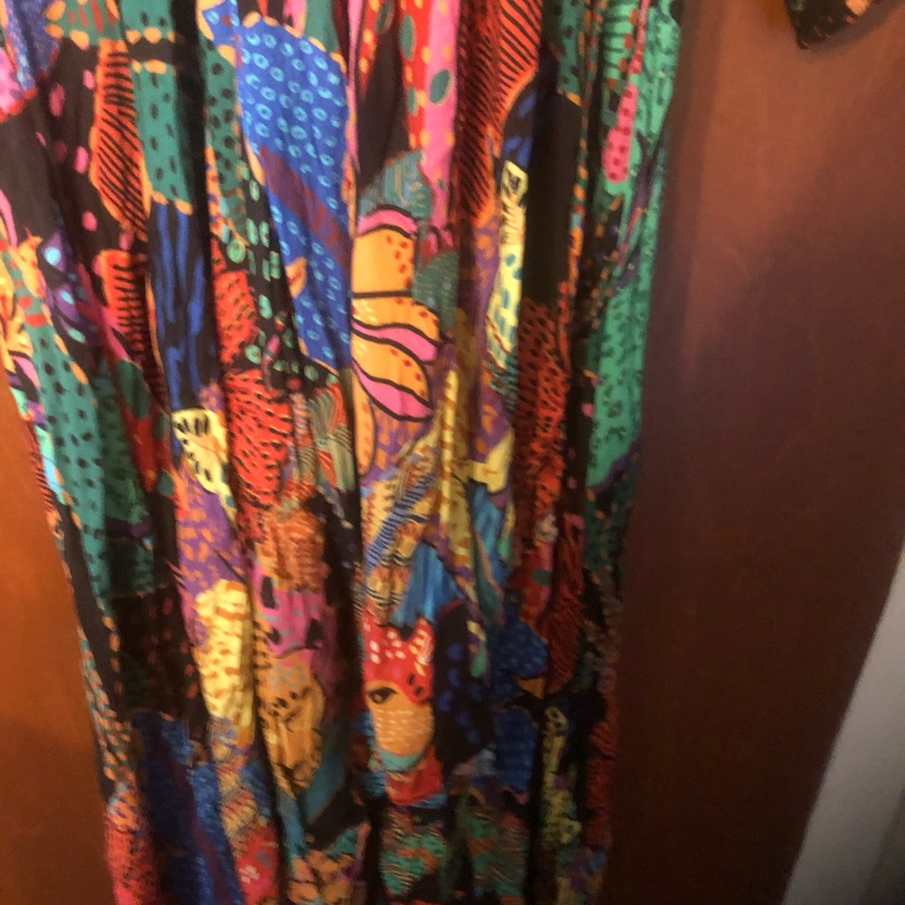 FARM Rio Multicolor Floral Asymmetrical Dress — Green, Yellow, Blue, Pink - Picture 6 of 16